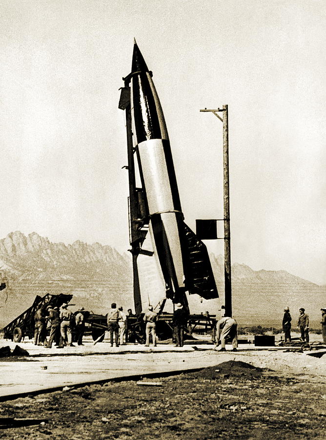 V-2 Rocket Prior To First Us Launch by Detlev Van Ravenswaay