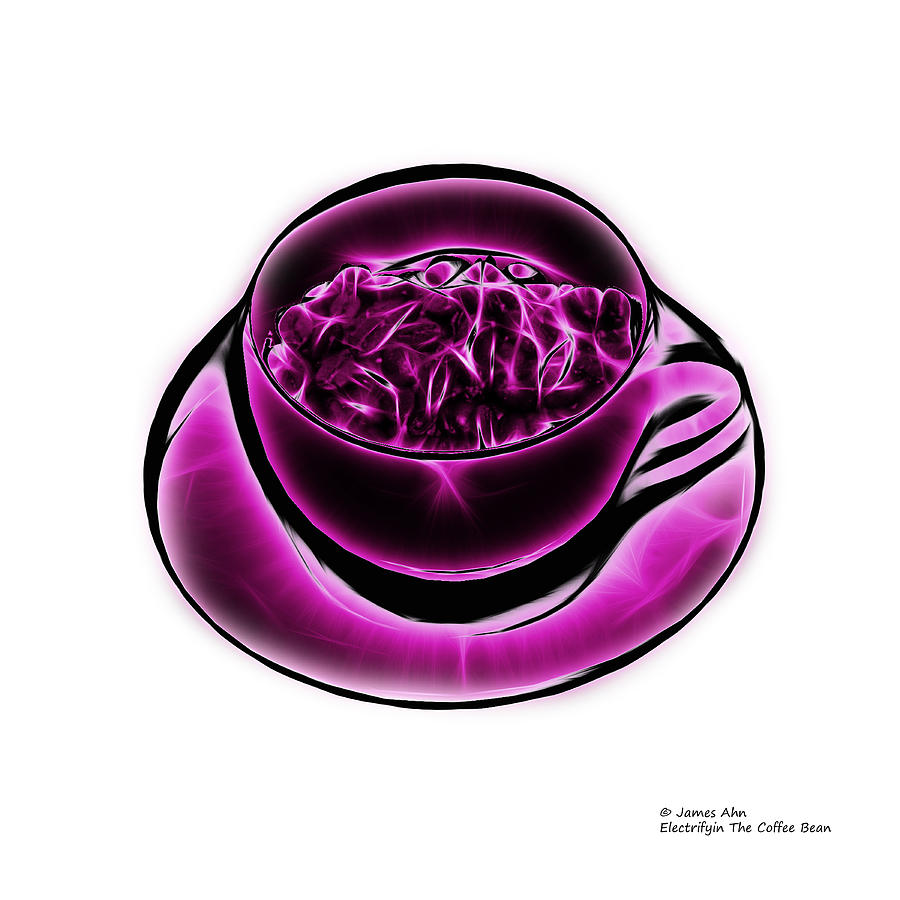 V3-WB-Electrifyin The Coffee Bean-Magenta Digital Art by James Ahn