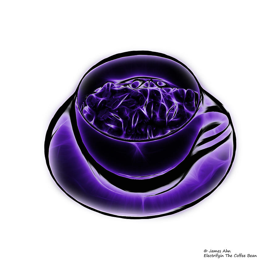 V3-WB-Electrifyin The Coffee Bean-Violet Digital Art by James Ahn