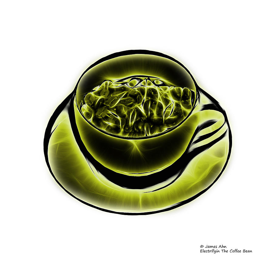 V3-WB-Electrifyin The Coffee Bean-Yellow Digital Art by James Ahn