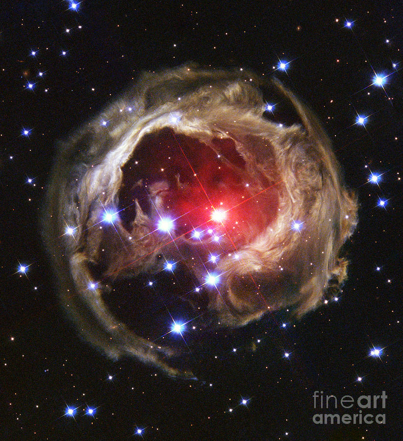 Hubble Space Telescope Photograph - V838 Monocerotis by Nasa