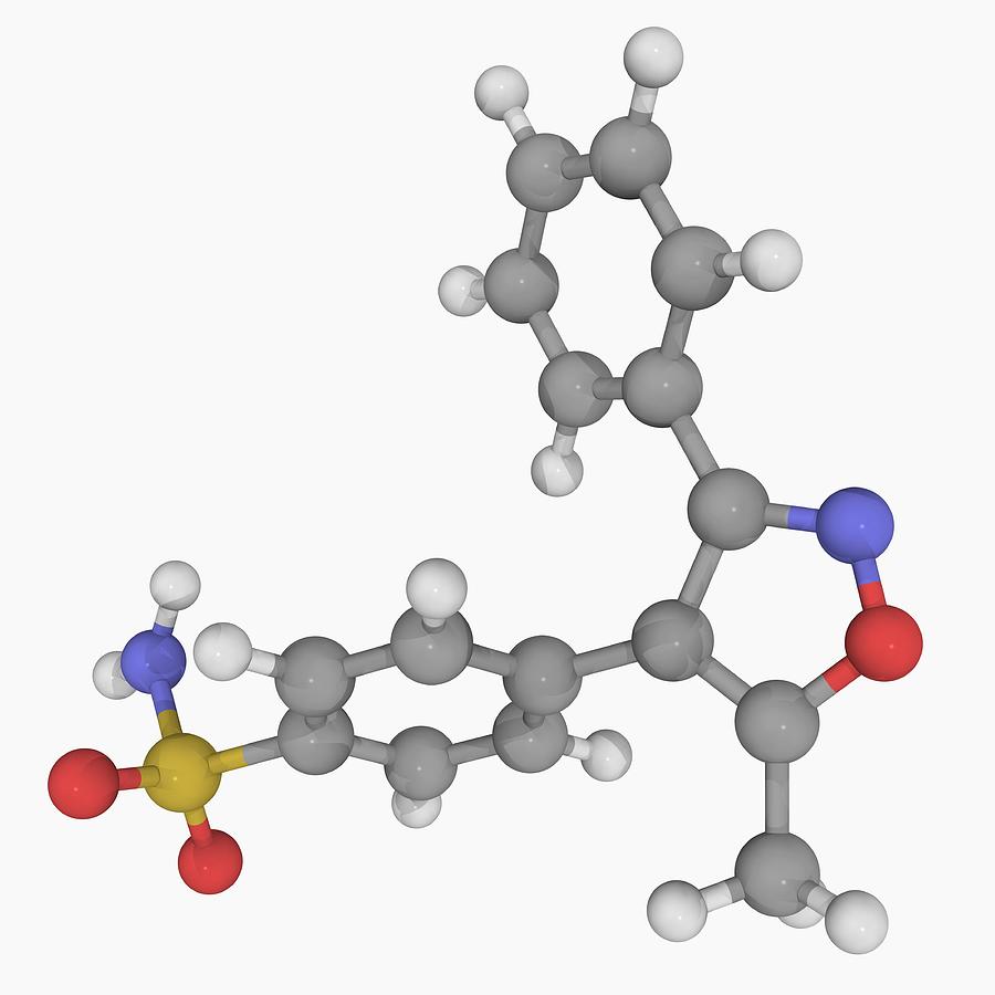 Valdecoxib Drug Molecule Digital Art by Laguna Design
