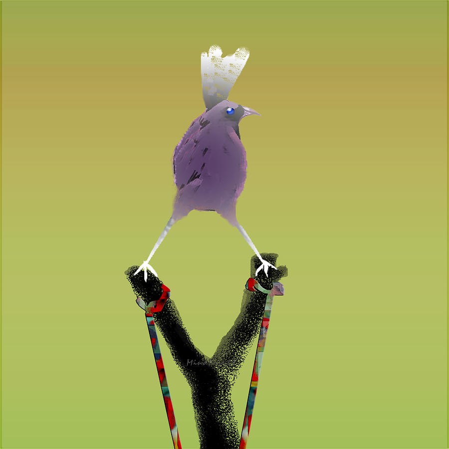 Valiant Bird Digital Art by Asok Mukhopadhyay