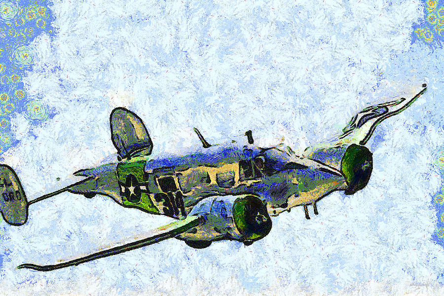 Van Gogh Flies A Twin Beech C-45 Expeditor . 7D15392 Photograph by Wingsdomain Art and Photography