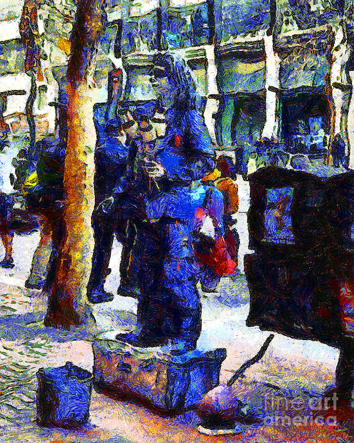 Van Gogh Is Captivated By A San Francisco Street Performer . 7D7246 Photograph by Wingsdomain Art and Photography