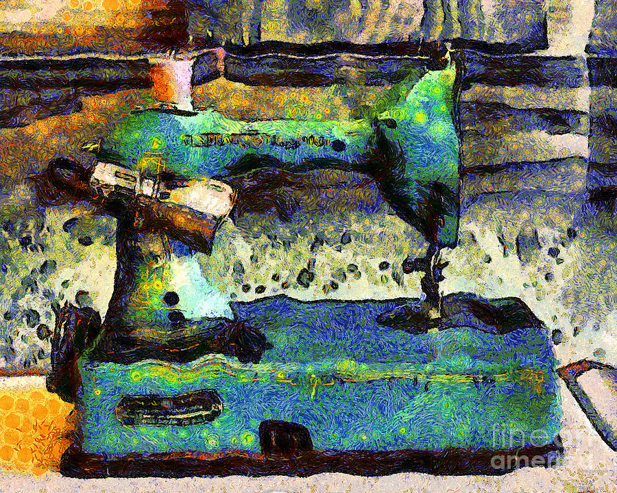 Van Gogh.s Old Sewing Machine . 7D13064 Photograph by Wingsdomain Art and Photography