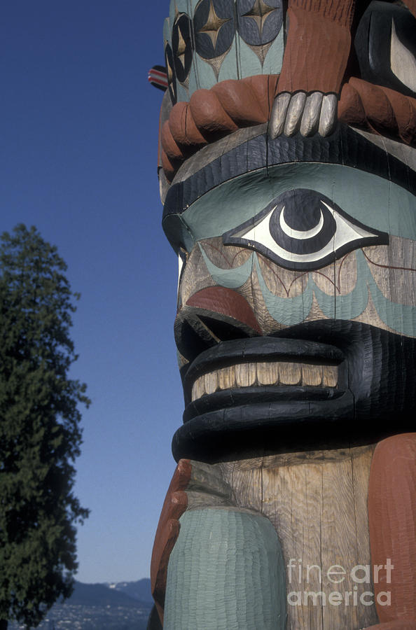 Vancouver Photograph - Vancouver Totem Pole by John  Mitchell