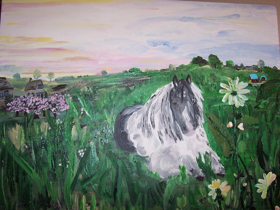 Vanner Mare Painting by Susan Voidets