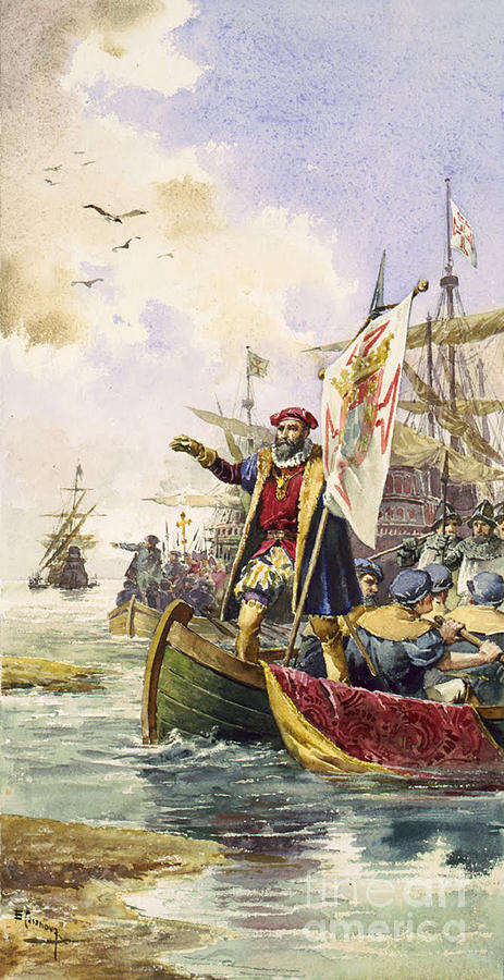 History Photograph - Vasco Da Gama, Portuguese Explorer by Photo Researchers
