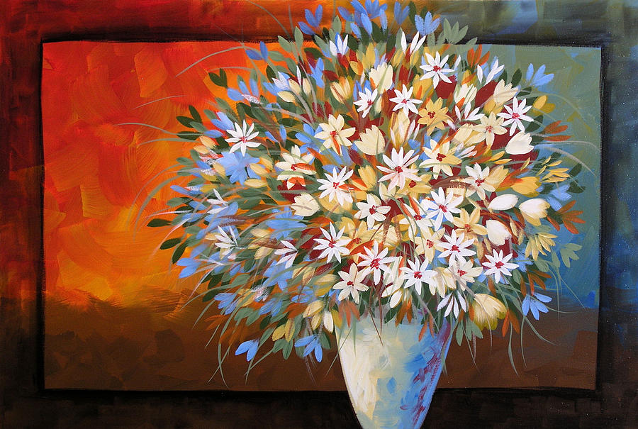 Vase of Flowers Painting by Amy Giacomelli