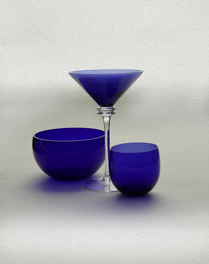 Vase Glass Art - Vases of blue by Gennadiy Titkov