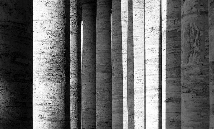 Vatican columns Photograph by John Bartosik