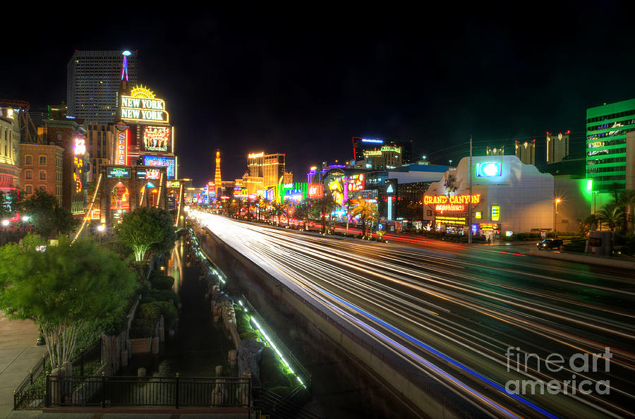 Vegas Light Trails Photograph by Yhun Suarez