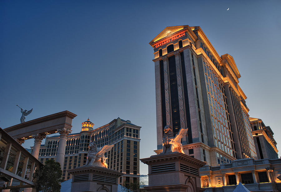 Hdr Photograph - Vegas Moon by Stephen Campbell