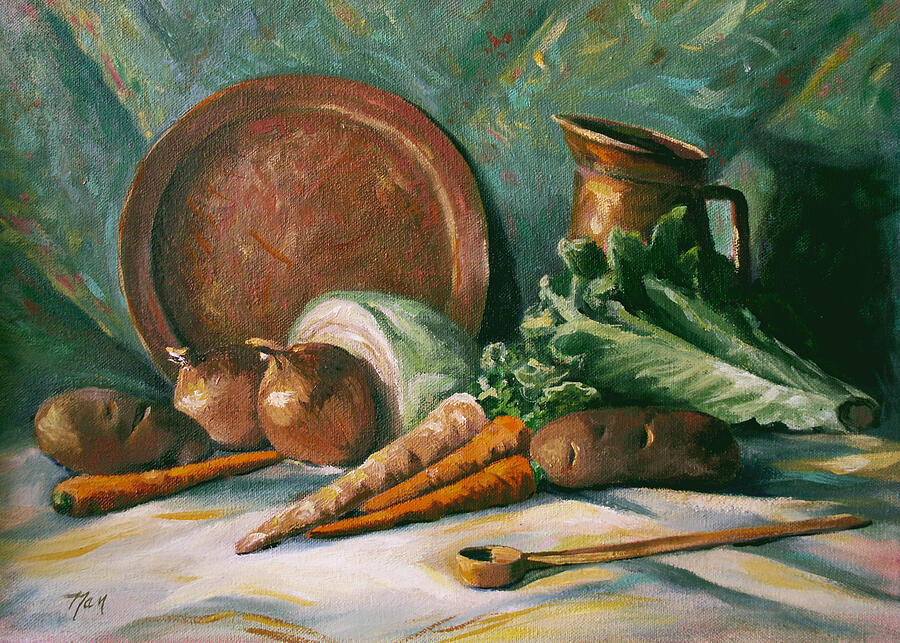 Vegetable Melody Painting by Nancy Griswold