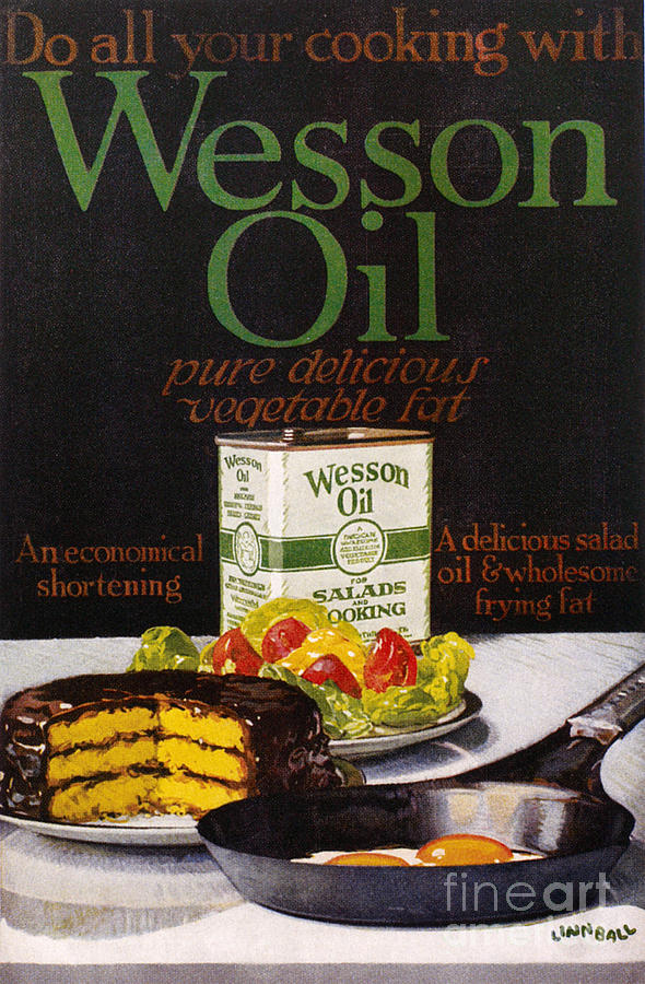 Vegetable Oil Ad, 1918 Drawing by Granger