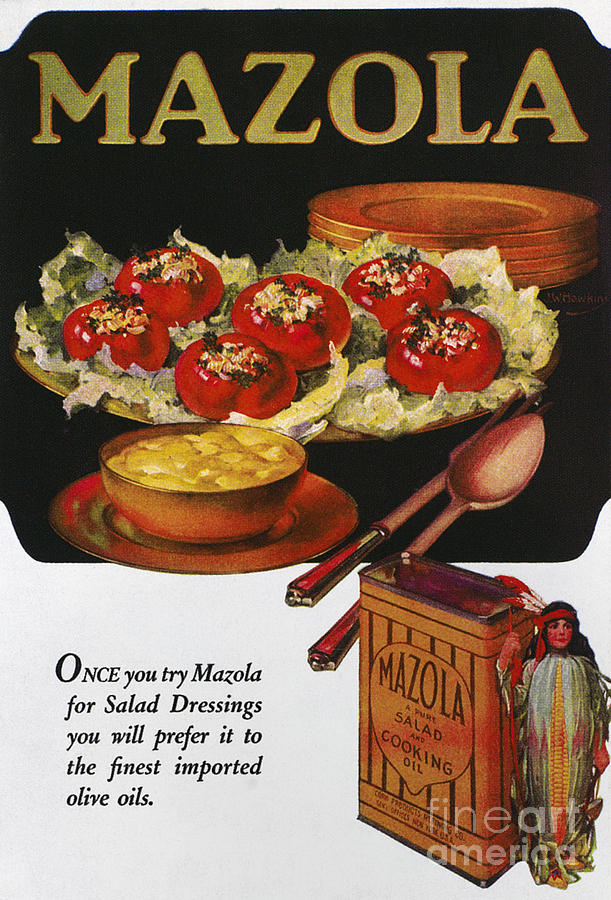 Vegetable Drawing - Vegetable Oil Ad, 1920 by Granger