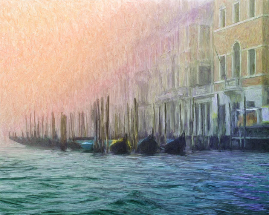 Venetian Gondolas Painting by Dominic Piperata