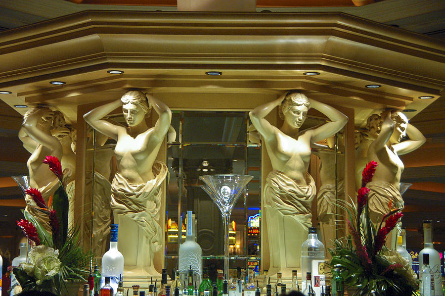 Las Vegas Photograph - Venetian Hotel Barmaids  by Jon Berghoff