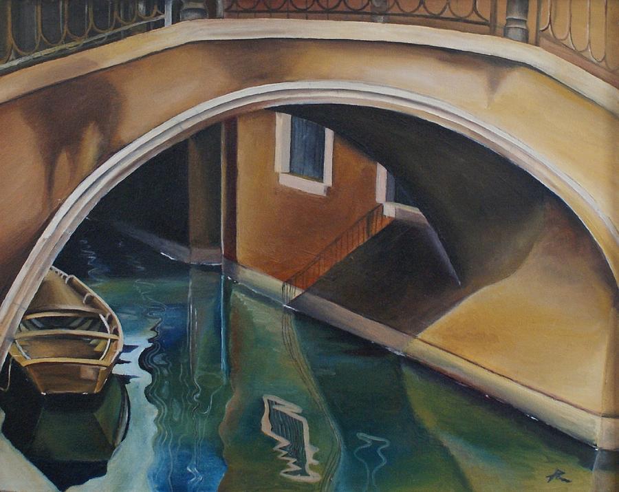 Boat Painting - Venice 2 by R F Aitken