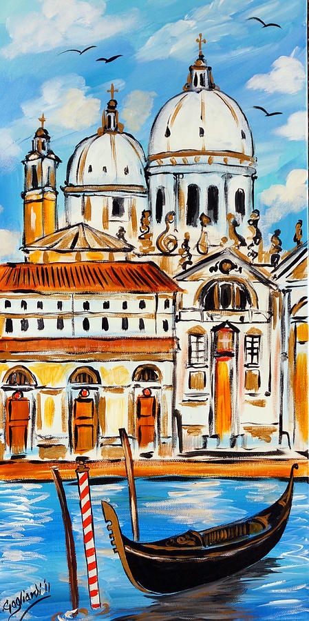 Venice and gondola Painting by Roberto Gagliardi