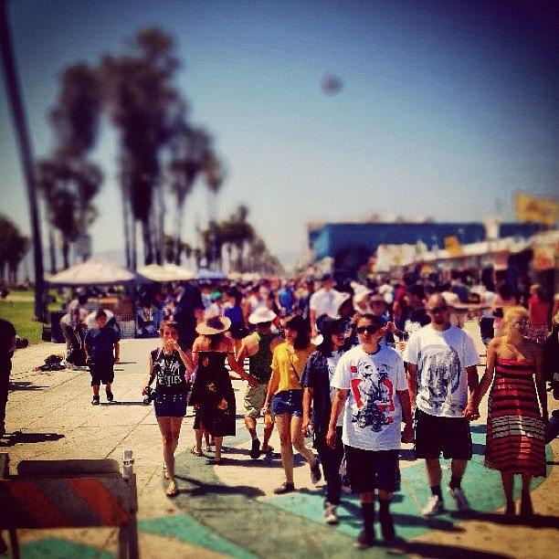 Venice Beach Photograph - Venice Beach Is Packed On Memorial Day by Dave Bloom