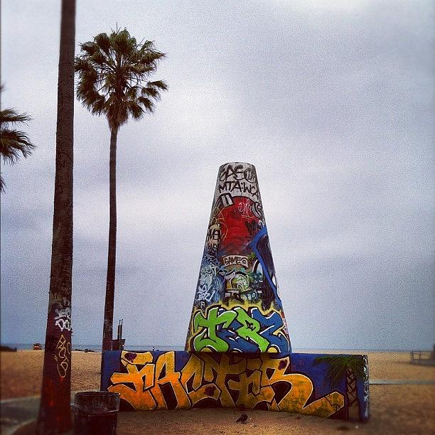 Beach Photograph - #venice #beach #tag #graffiti #art by Tyler Rice