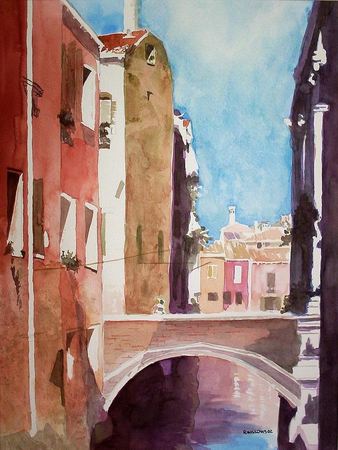 Venice Canal Painting by Richard Willows