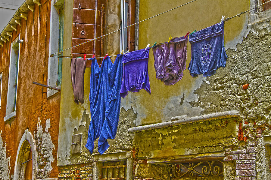 Venice Photograph - Venice Clothes by Dennis Wilson