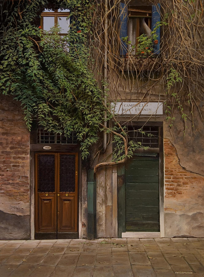 Venice doorways and windows Painting by Cliff Wassmann
