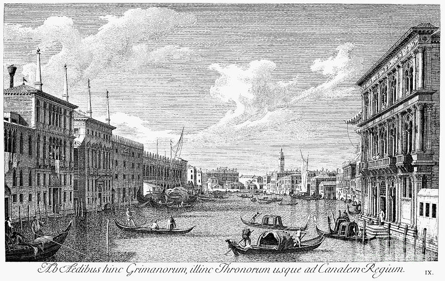 Venice: Grand Canal, 1742 Photograph by Granger