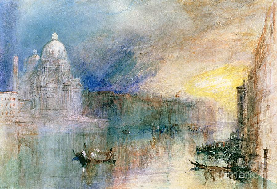 Joseph Mallord William Turner Painting - Venice Grand Canal with Santa Maria della Salute by Joseph Mallord William Turner