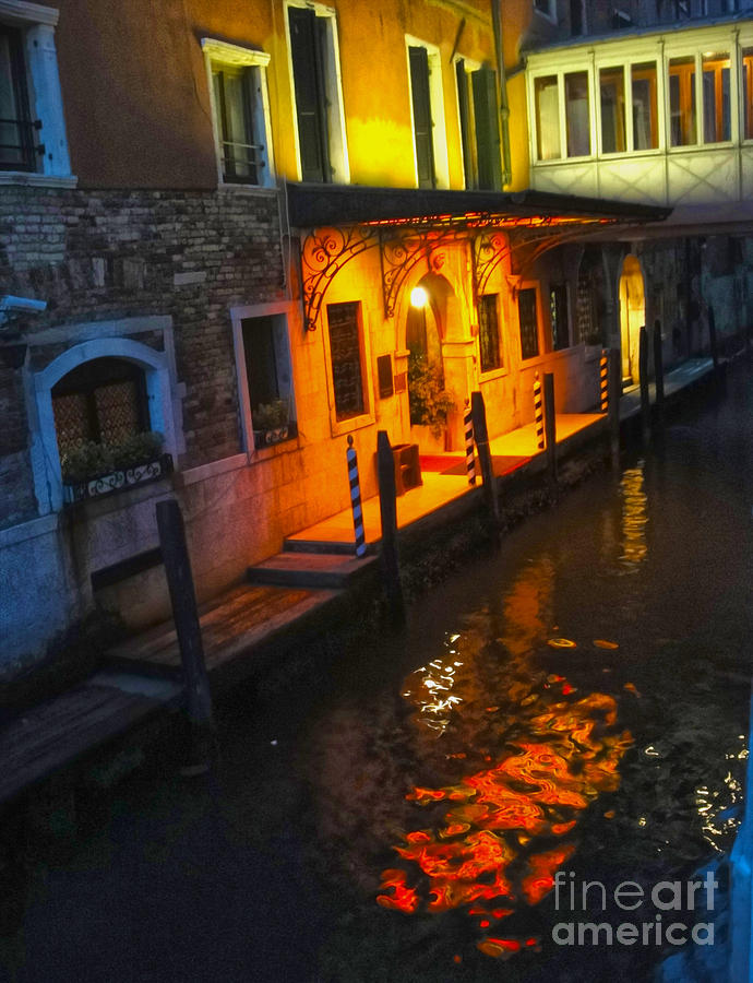 Venice Italy - Canal at night Painting by Gregory Dyer - Fine Art America