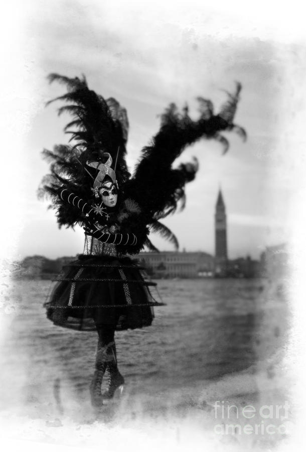 Black And White Photograph - Venice Masks 3 by Aldo Cervato