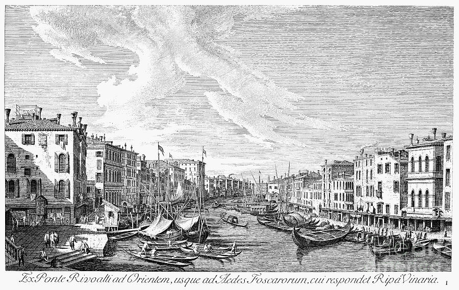 Venice:grand Canal, 1742 Photograph by Granger