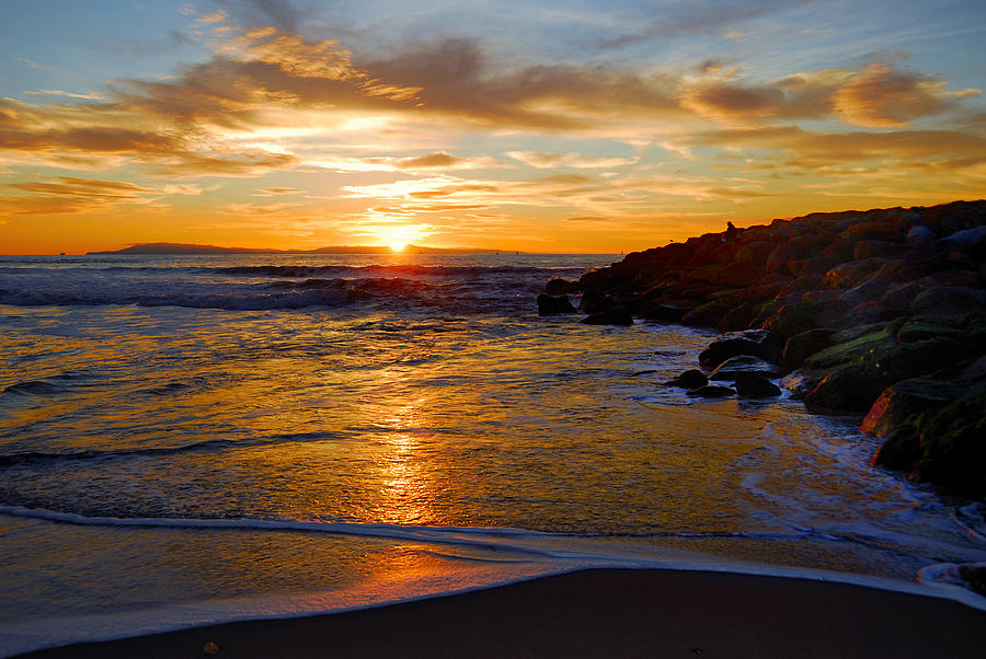 Ventura Beach Sunset Photograph by Lynn Bauer