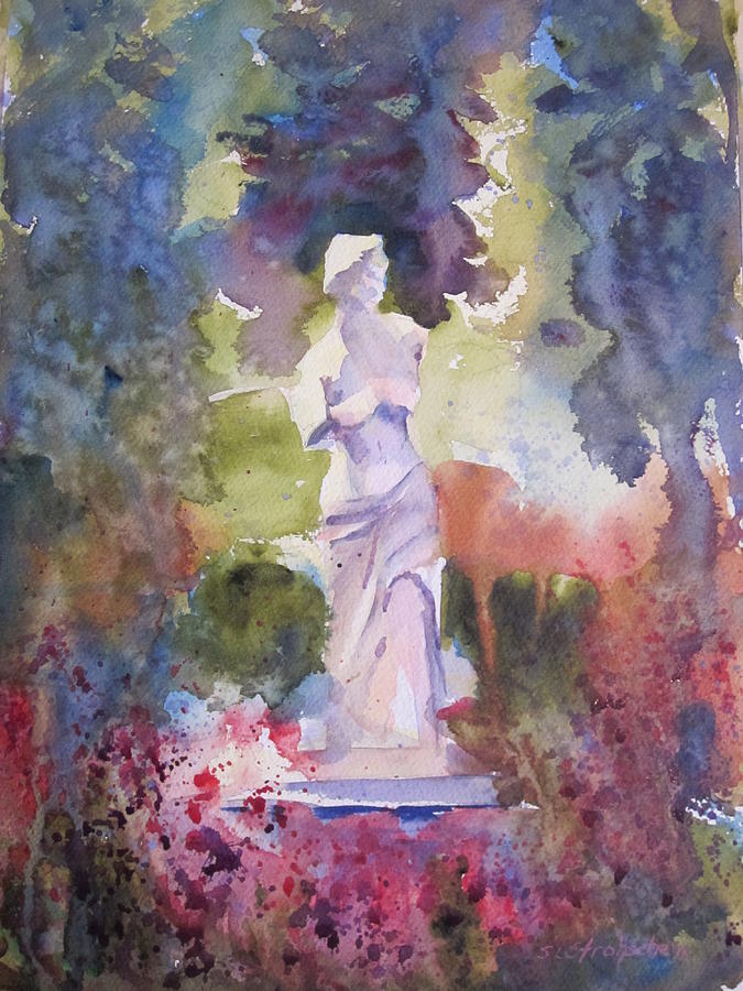 Venus in the Garden Painting by Sandra Strohschein