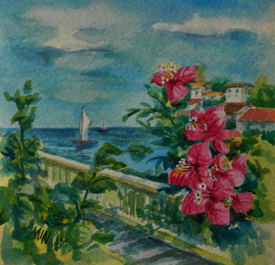 Verranda View Painting by L R B