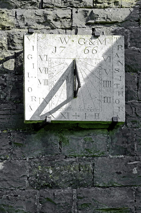 Vertical Sundial on Fenny Bentley Church Photograph by Rod Johnson