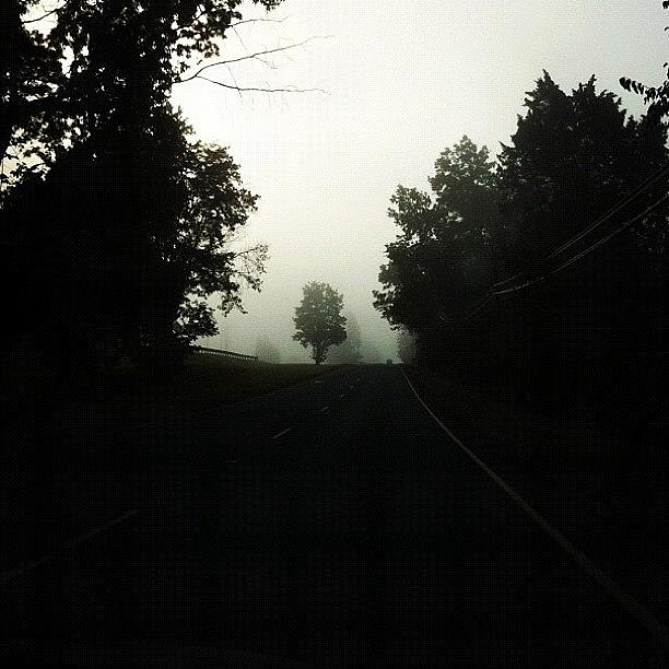 Rainy Photograph - Very Foggy Day.. #fog #foggy by Kaitlin Stanton