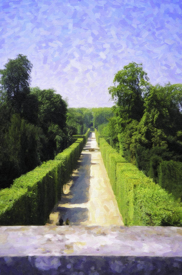 Very Long Hedge Versailles Digital Art by Donna L Munro