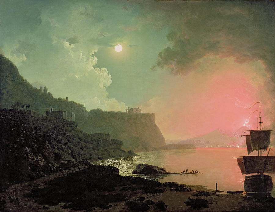 Joseph Wright Of Derby Painting - Vesuvius from Posillipo by Joseph Wright of Derby