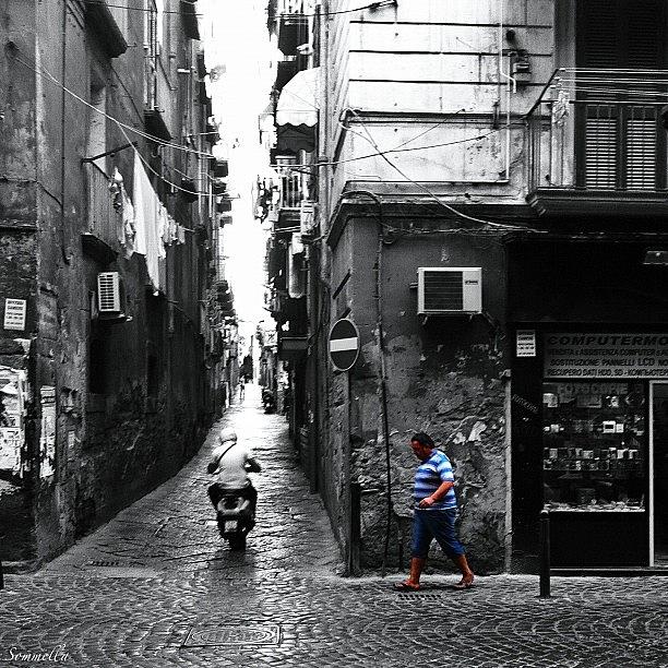 Blackandwhite Photograph - Via Dei Tribunal , Naples
italy 2012 by Gianluca Sommella