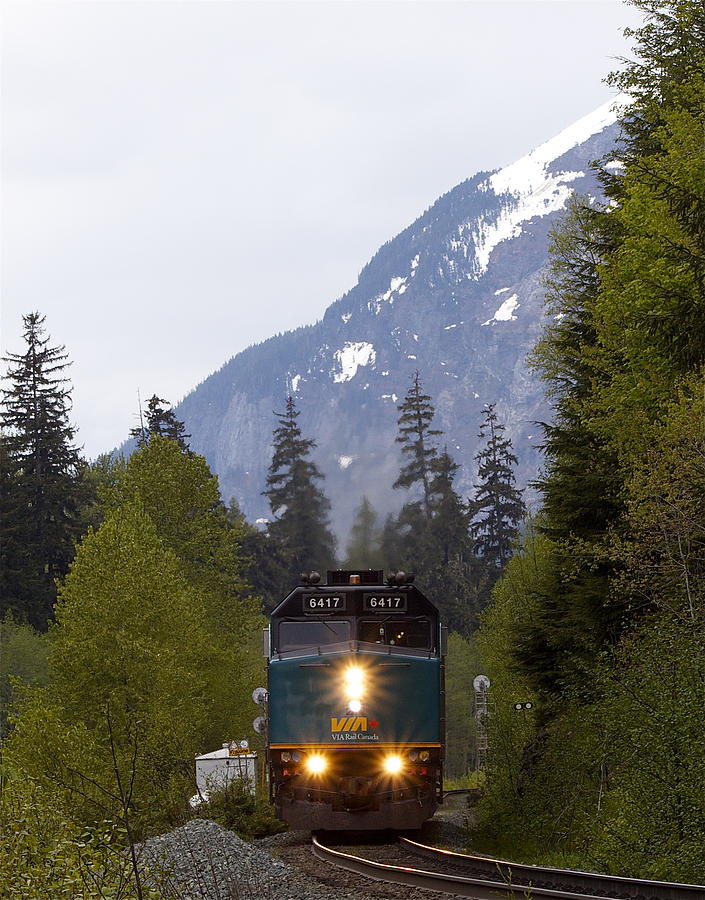Mountain Photograph - Via Rail Canada by Sylvia Hart