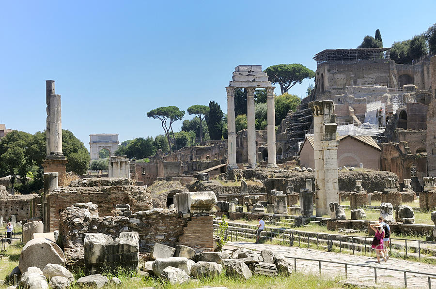 Ancient Rome Photograph - Via Sacra. Roman Forum. Rome by Bernard Jaubert