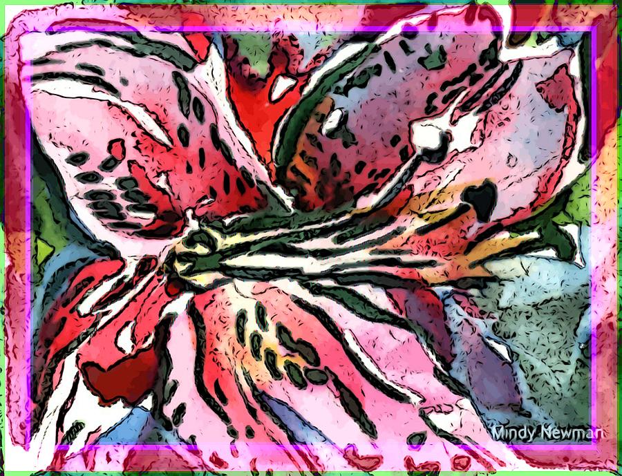 Lily Painting - Vibrance Pink Day Lily by Mindy Newman