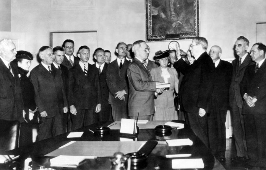 Politician Photograph - Vice President Harry Truman Took by Everett