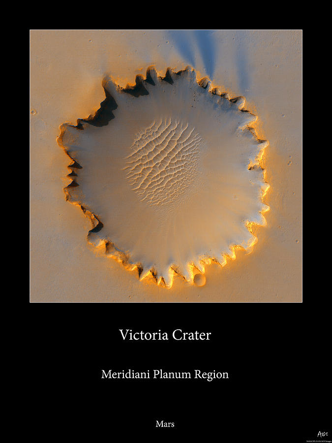 Space Photograph - Victoria Crater by Adelaide Images