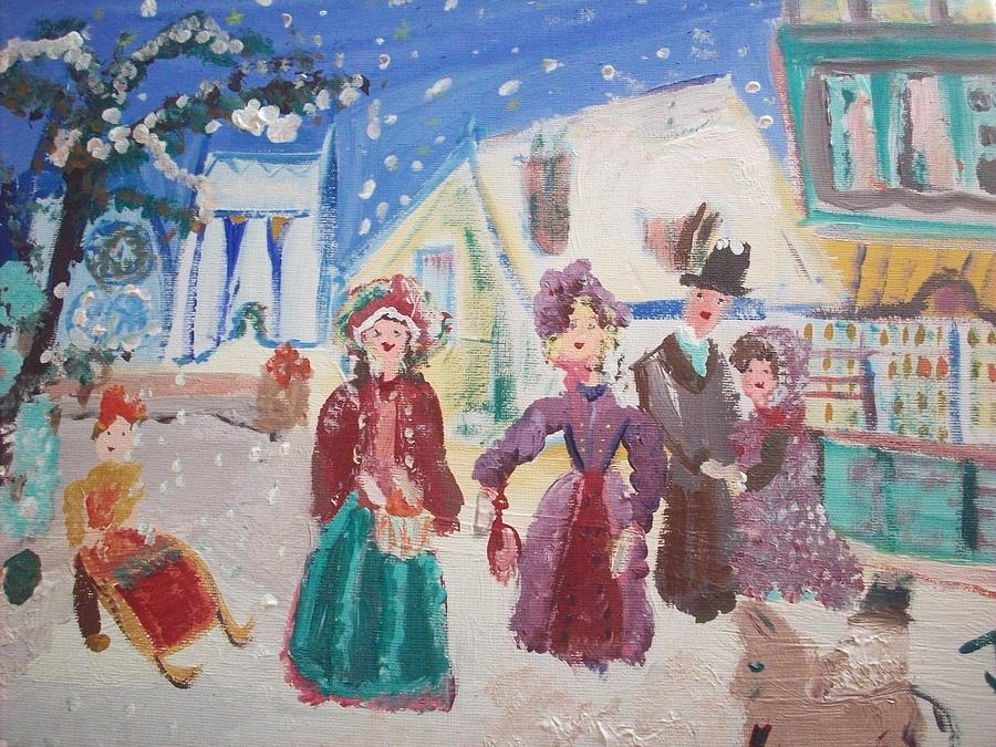 Victorian Christmas Painting by Judith Desrosiers