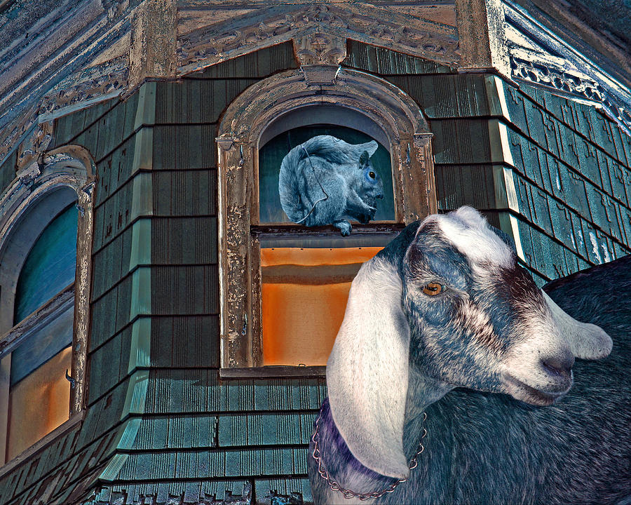 Goat Mixed Media - Victorian Friends by Lynda Lehmann